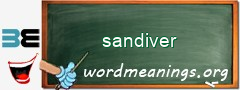 WordMeaning blackboard for sandiver